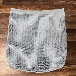 Elegant Light Blue Knit Swim Coverup